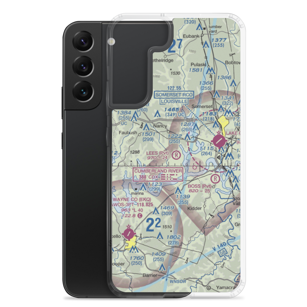 Lee's Airpark (68KY) VFR Sectional Samsung Case Samsung Galaxy S22 Plus model shown