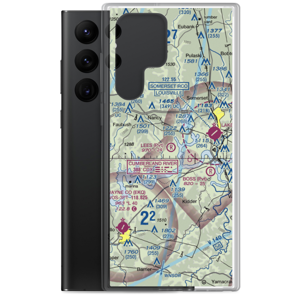 Lee's Airpark (68KY) VFR Sectional Samsung Case Samsung Galaxy S22 Ultra model shown