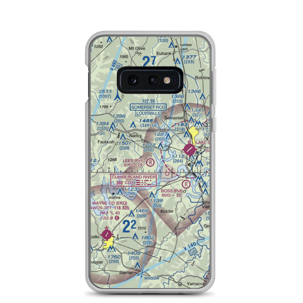 Lee's Airpark (68KY) VFR Sectional Samsung Case Samsung Galaxy S10e model shown