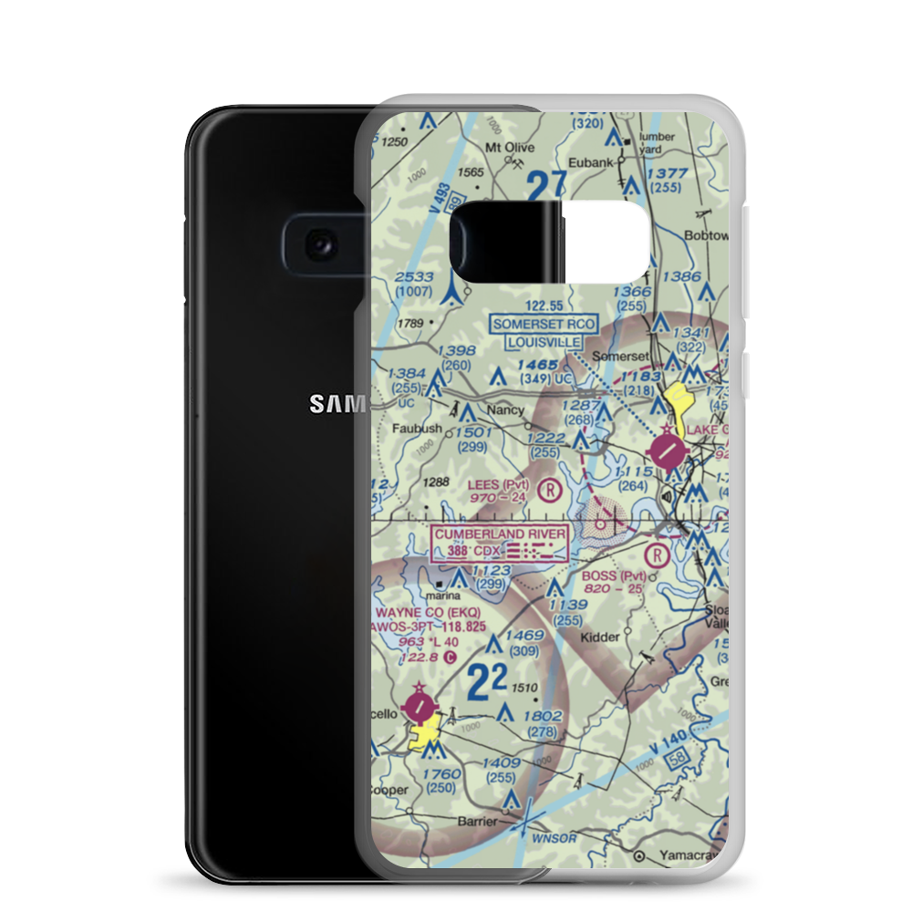 Lee's Airpark (68KY) VFR Sectional Samsung Case Samsung Galaxy S10e model shown