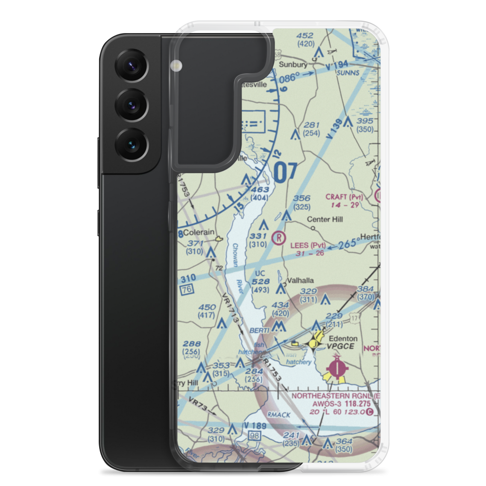 Lee's Airport (16NC) VFR Sectional Samsung Case Samsung Galaxy S22 Plus model shown