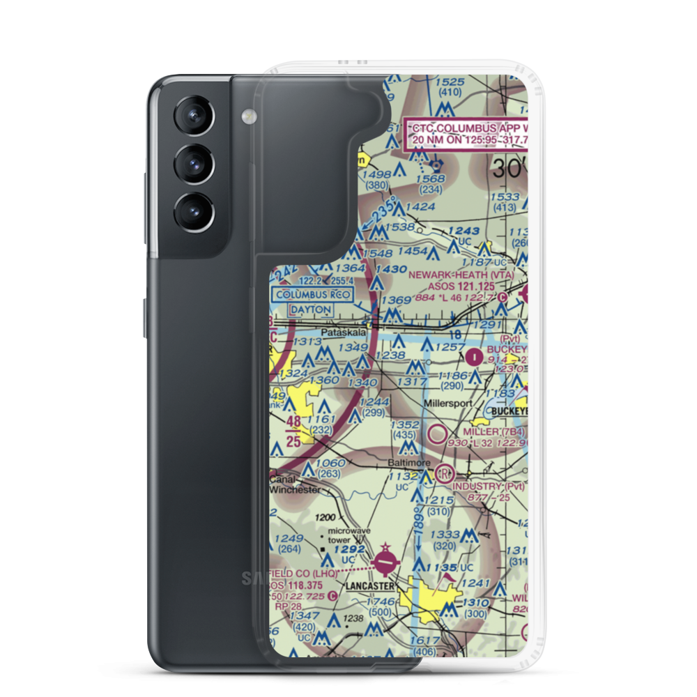 Lee's Dogpatch Airport (OI56) VFR Sectional Samsung Case Samsung Galaxy S21 model shown