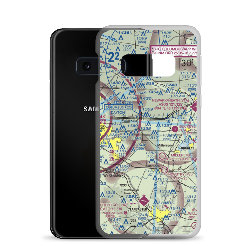 Lee's Dogpatch Airport (OI56) VFR Sectional Samsung Case Samsung Galaxy S10e model shown