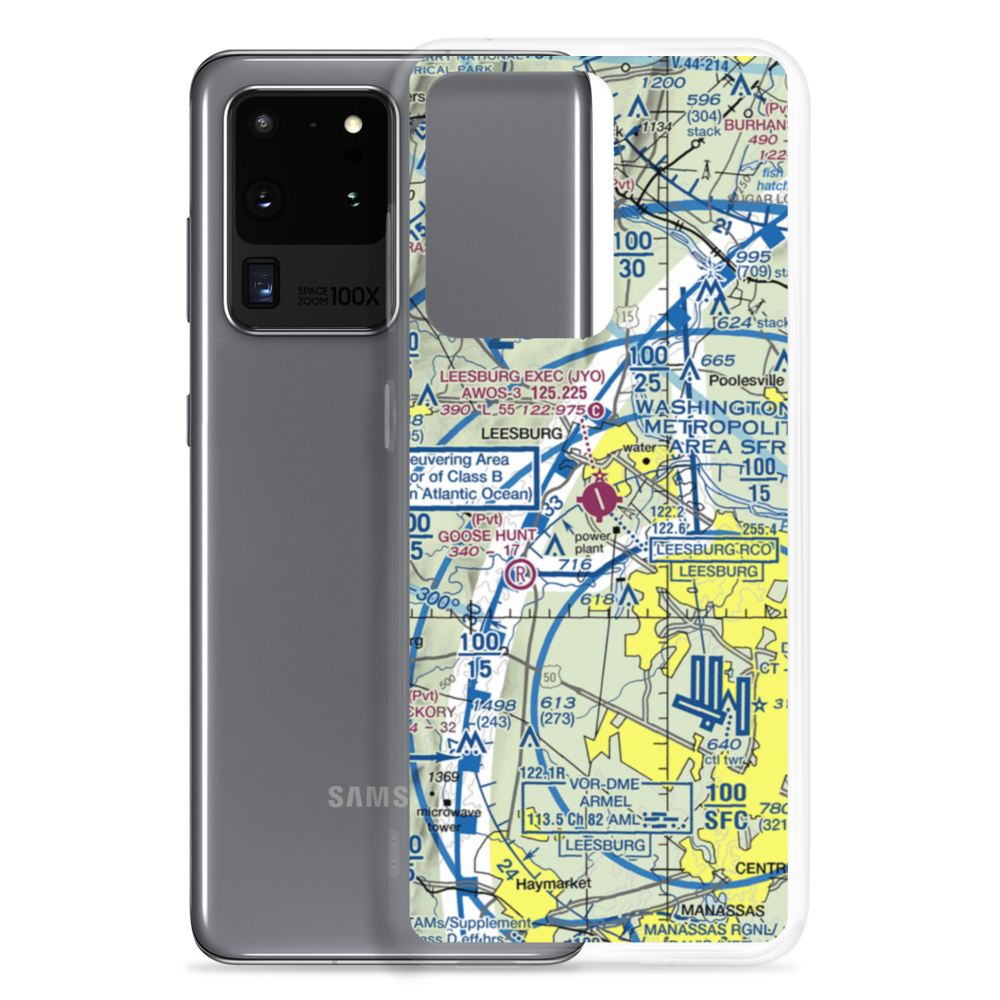 Leesburg Executive Airport (JYO) VFR Sectional Samsung Case Samsung Galaxy S20 Ultra model shown