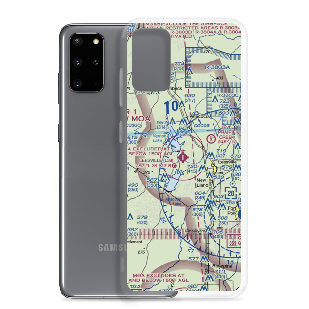 Leesville Airport (L39) VFR Sectional Samsung Case Samsung Galaxy S20 Plus model shown