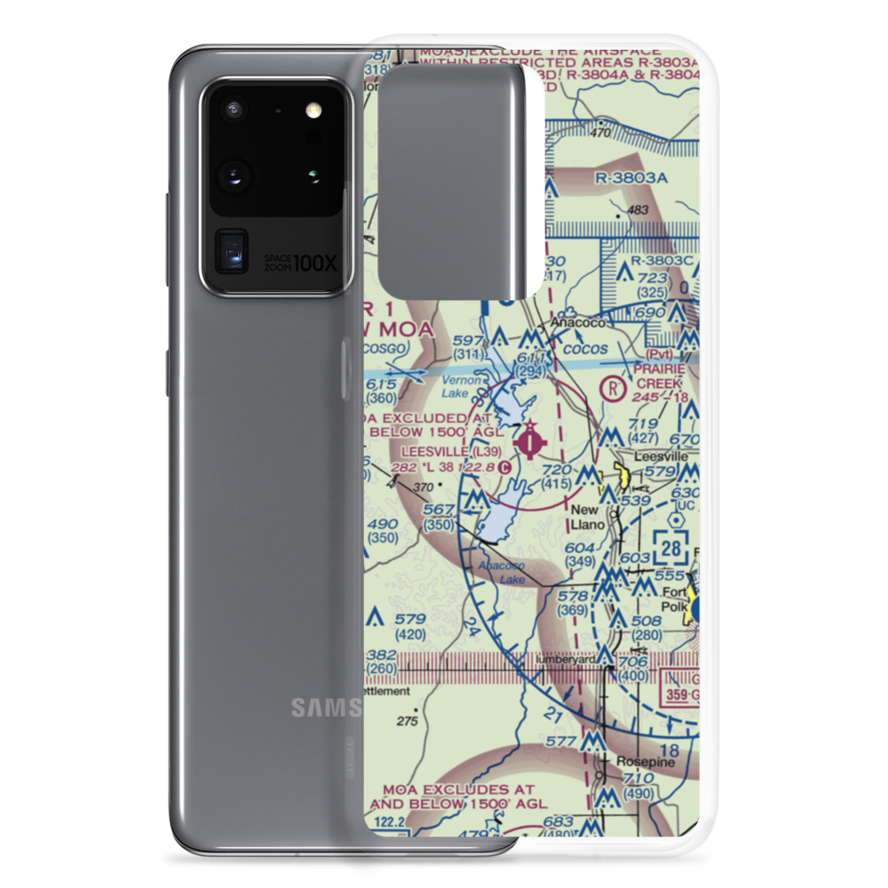 Leesville Airport (L39) VFR Sectional Samsung Case Samsung Galaxy S20 Ultra model shown