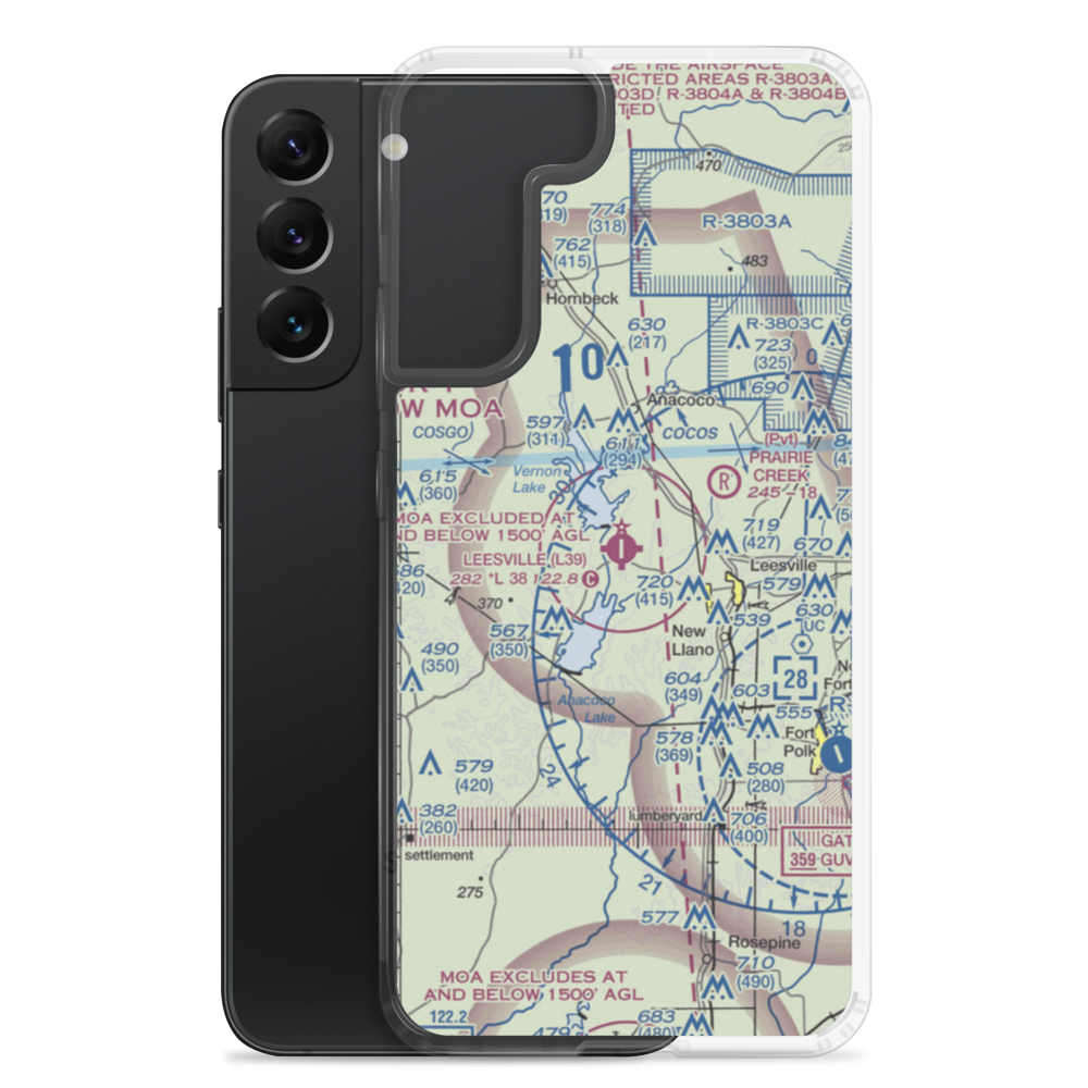 Leesville Airport (L39) VFR Sectional Samsung Case Samsung Galaxy S22 Plus model shown
