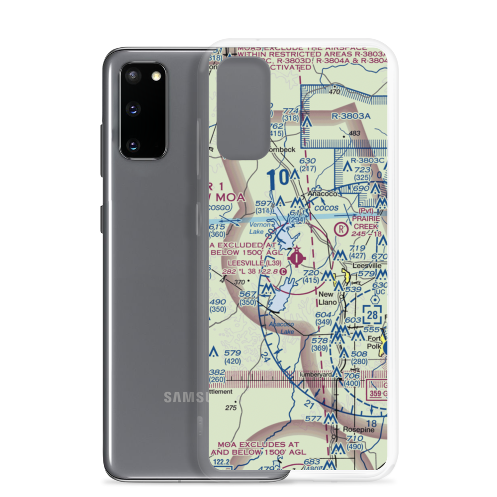 Leesville Airport (L39) VFR Sectional Samsung Case Samsung Galaxy S20 model shown