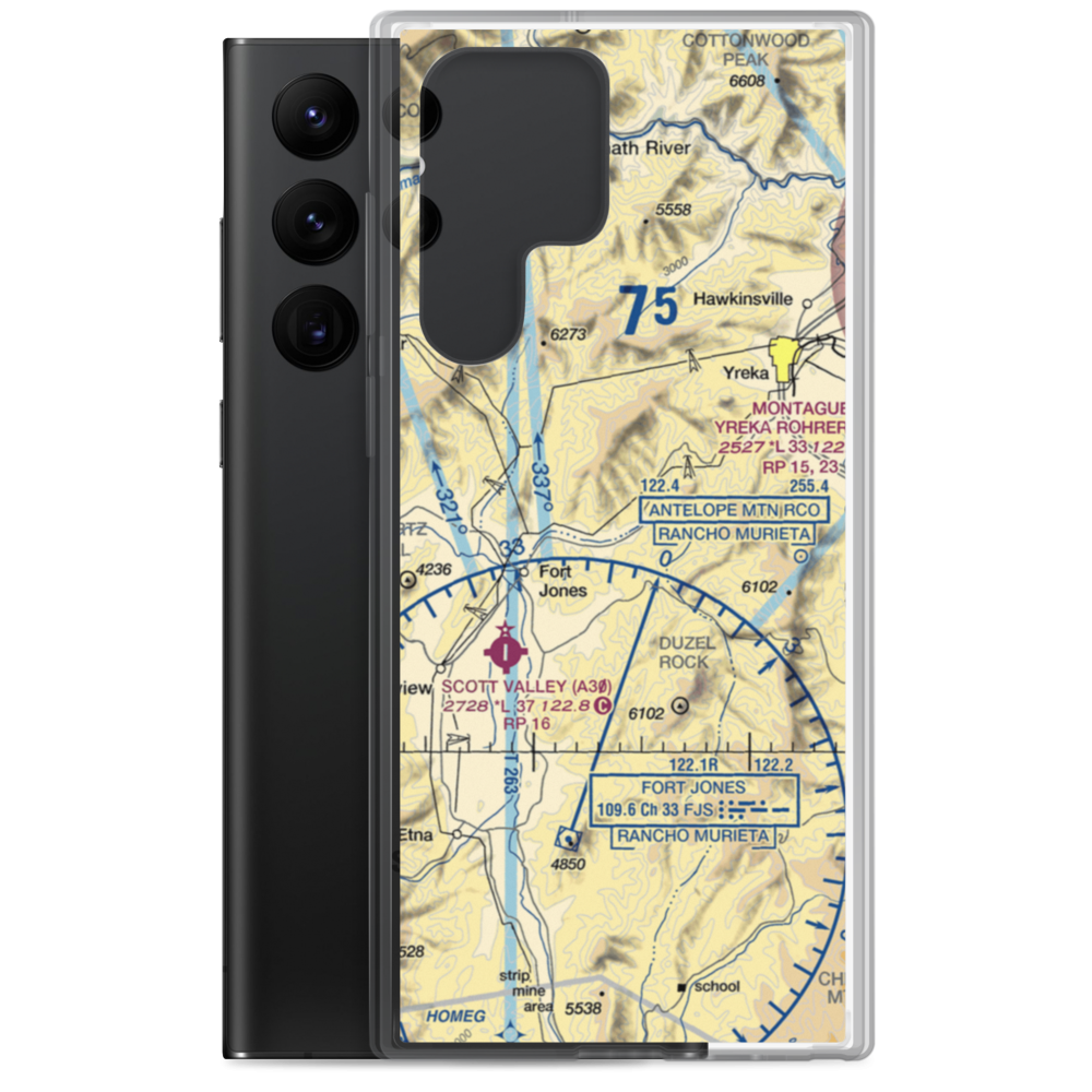 Lefko Airport (23CA) VFR Sectional Samsung Case Samsung Galaxy S22 Ultra model shown