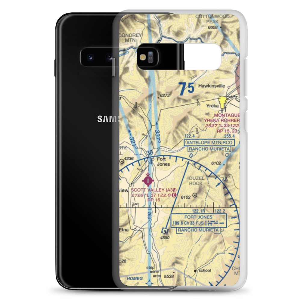 Lefko Airport (23CA) VFR Sectional Samsung Case Samsung Galaxy S10+ model shown