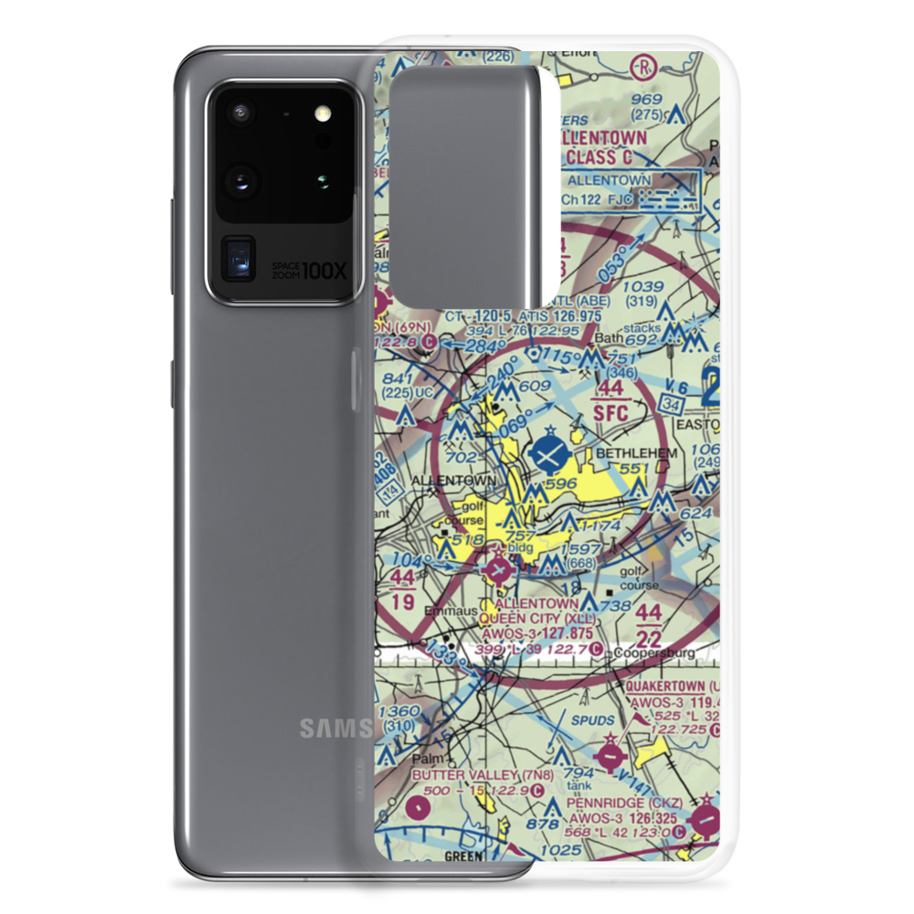 Lehigh Valley International Airport (ABE) VFR Sectional Samsung Case Samsung Galaxy S20 Ultra model shown