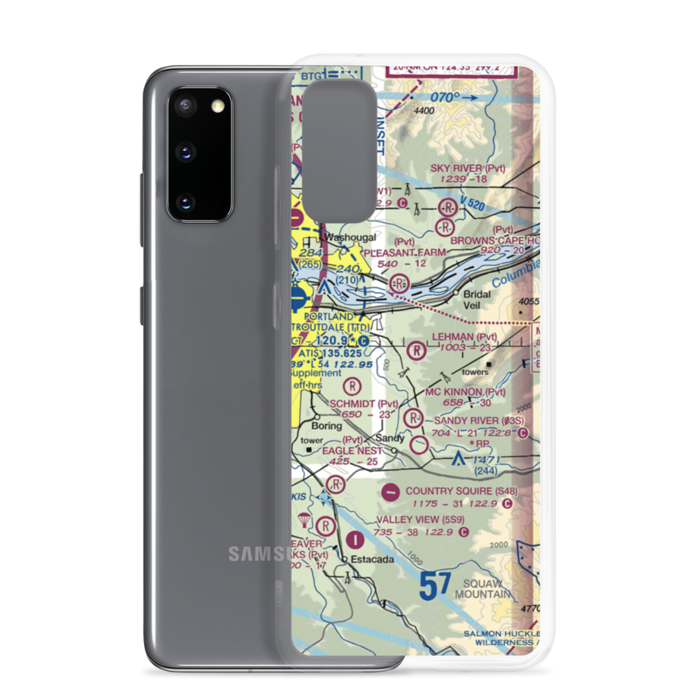 Lehman Field (OR50) VFR Sectional Samsung Case Samsung Galaxy S20 model shown