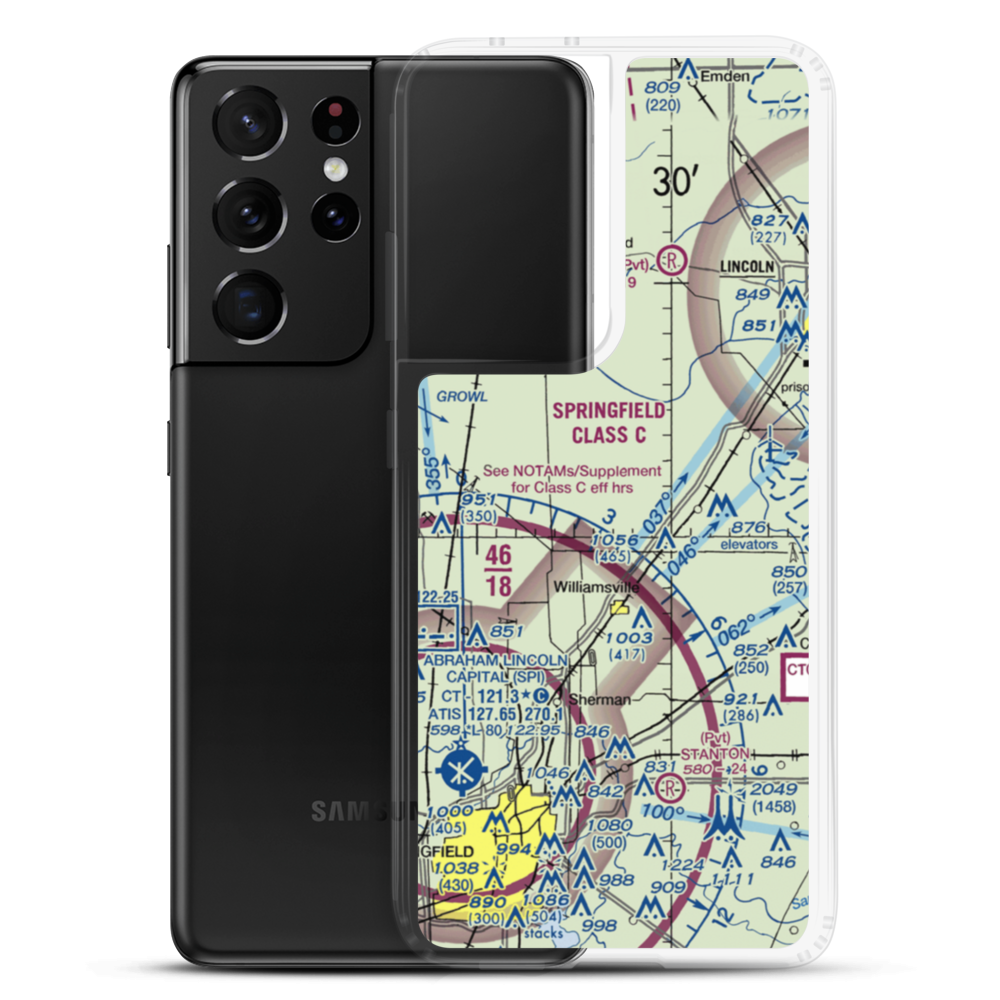 Leigh Farm Airport (4IS8) VFR Sectional Samsung Case Samsung Galaxy S21 Ultra model shown
