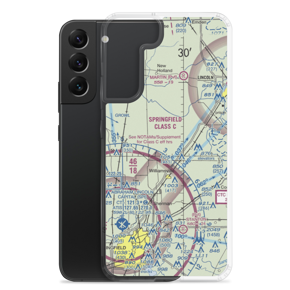 Leigh Farm Airport (4IS8) VFR Sectional Samsung Case Samsung Galaxy S22 Plus model shown