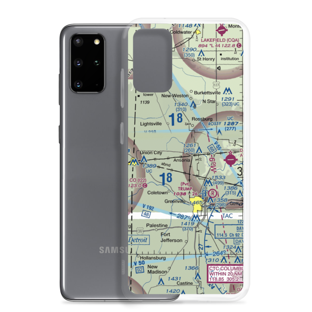 Leis Airport (OH34) VFR Sectional Samsung Case Samsung Galaxy S20 Plus model shown