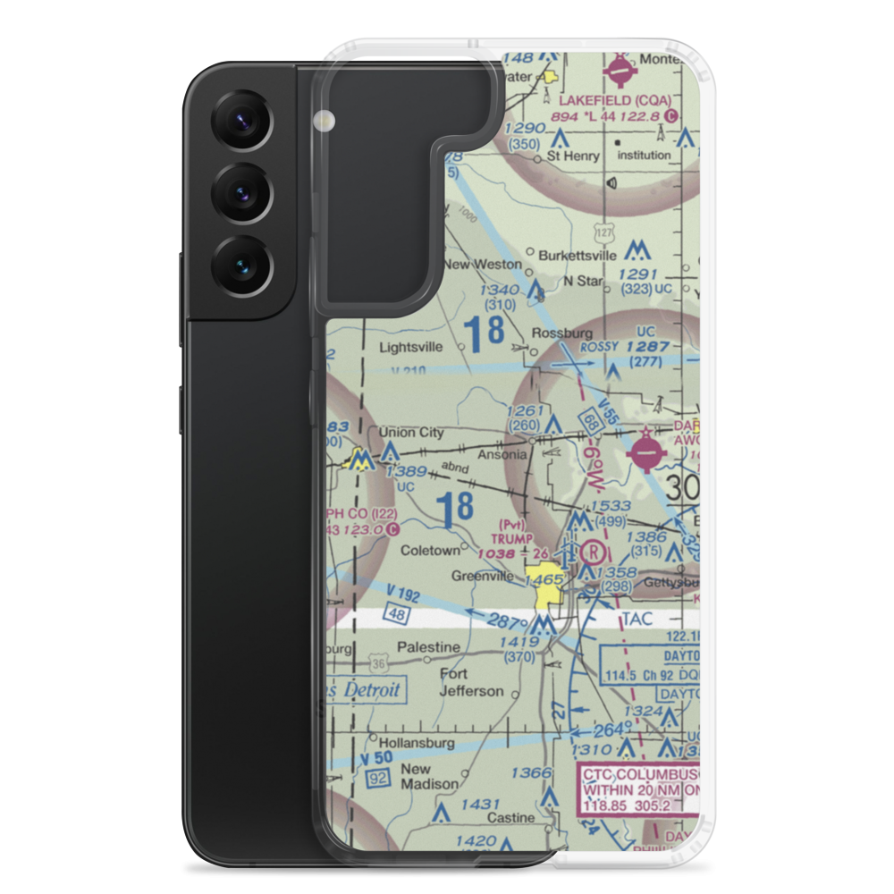 Leis Airport (OH34) VFR Sectional Samsung Case Samsung Galaxy S22 Plus model shown