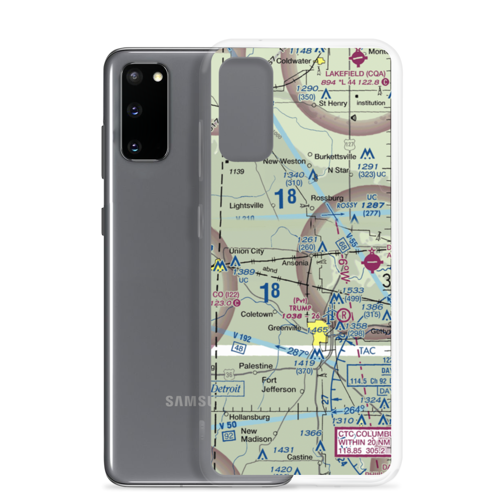 Leis Airport (OH34) VFR Sectional Samsung Case Samsung Galaxy S20 model shown