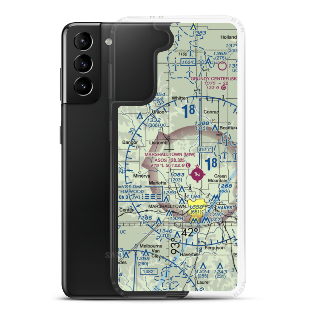 Leise Airport (6IA6) VFR Sectional Samsung Case Samsung Galaxy S21 Plus model shown