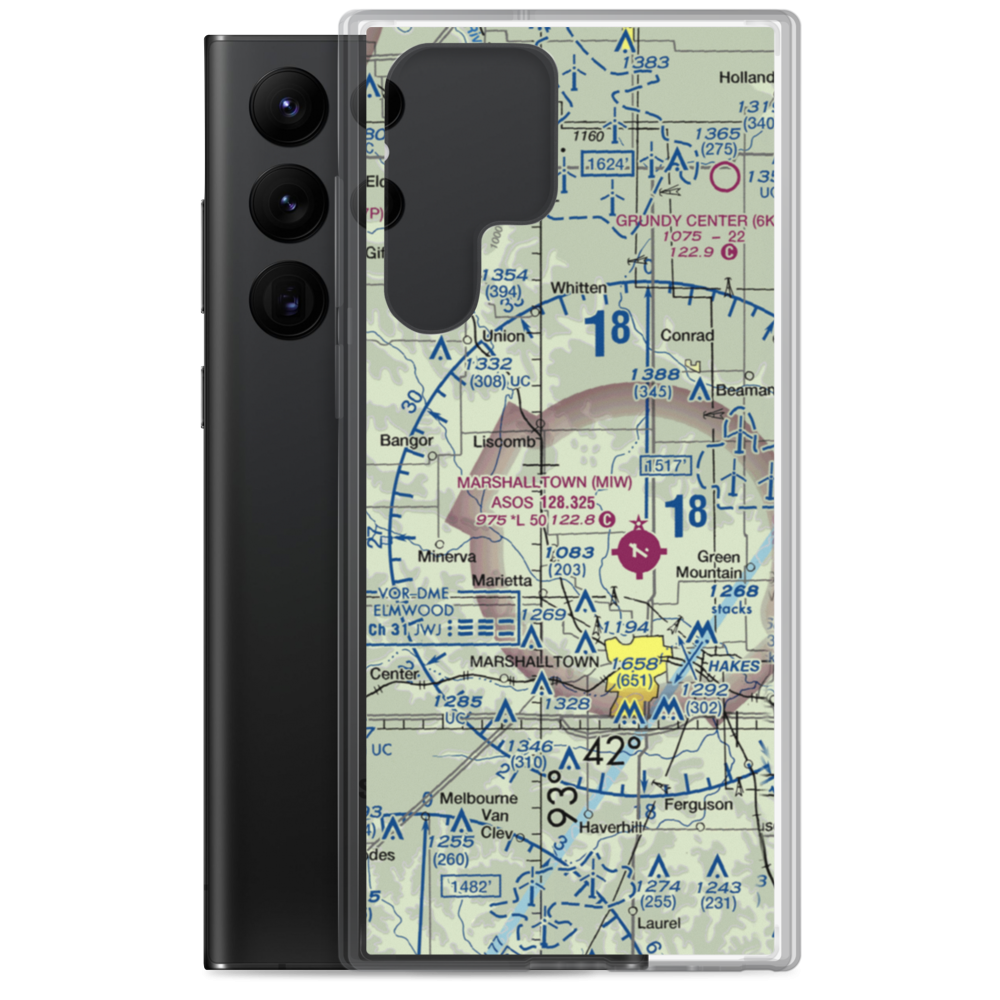 Leise Airport (6IA6) VFR Sectional Samsung Case Samsung Galaxy S22 Ultra model shown