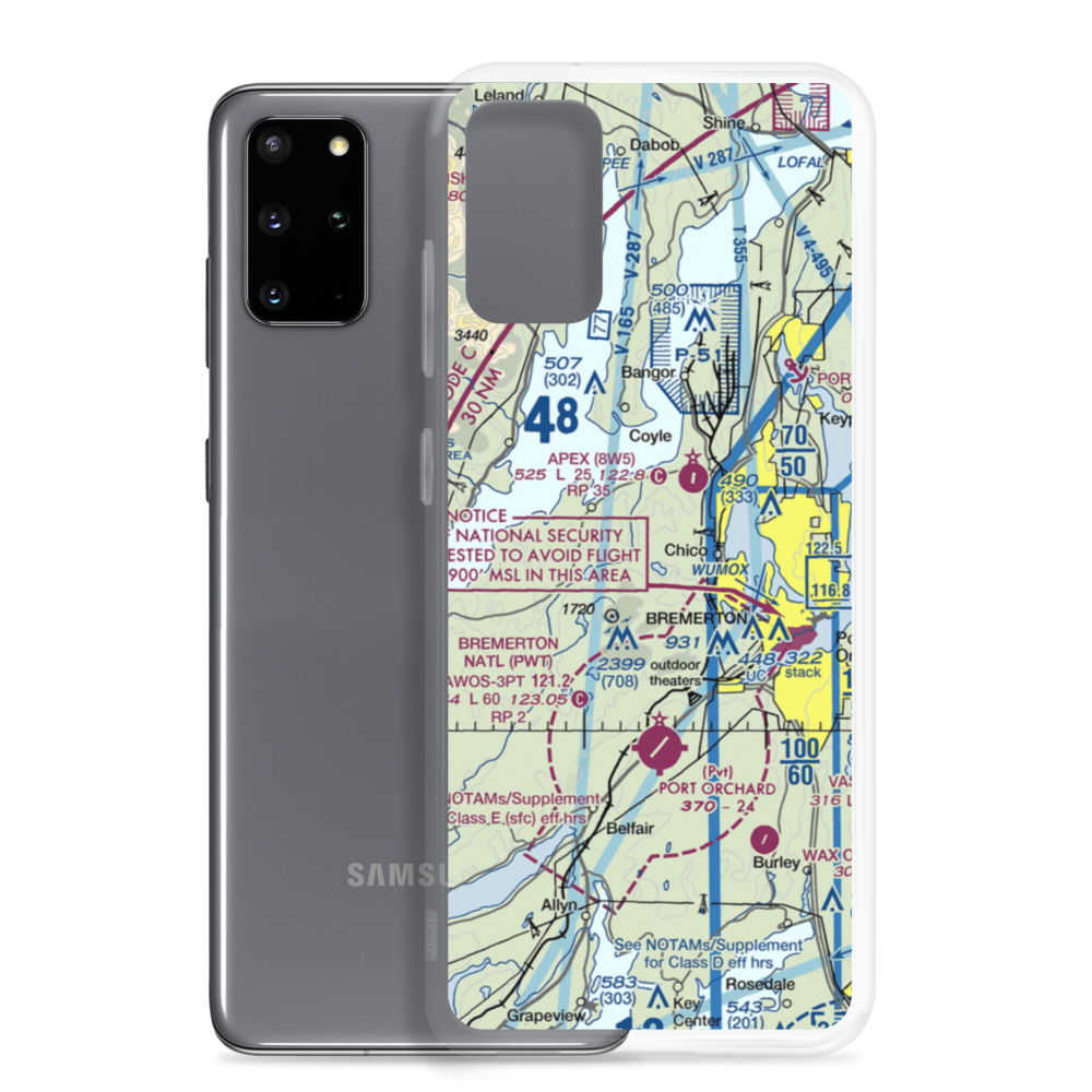 Leisureland Airpark (WA96) VFR Sectional Samsung Case Samsung Galaxy S20 Plus model shown