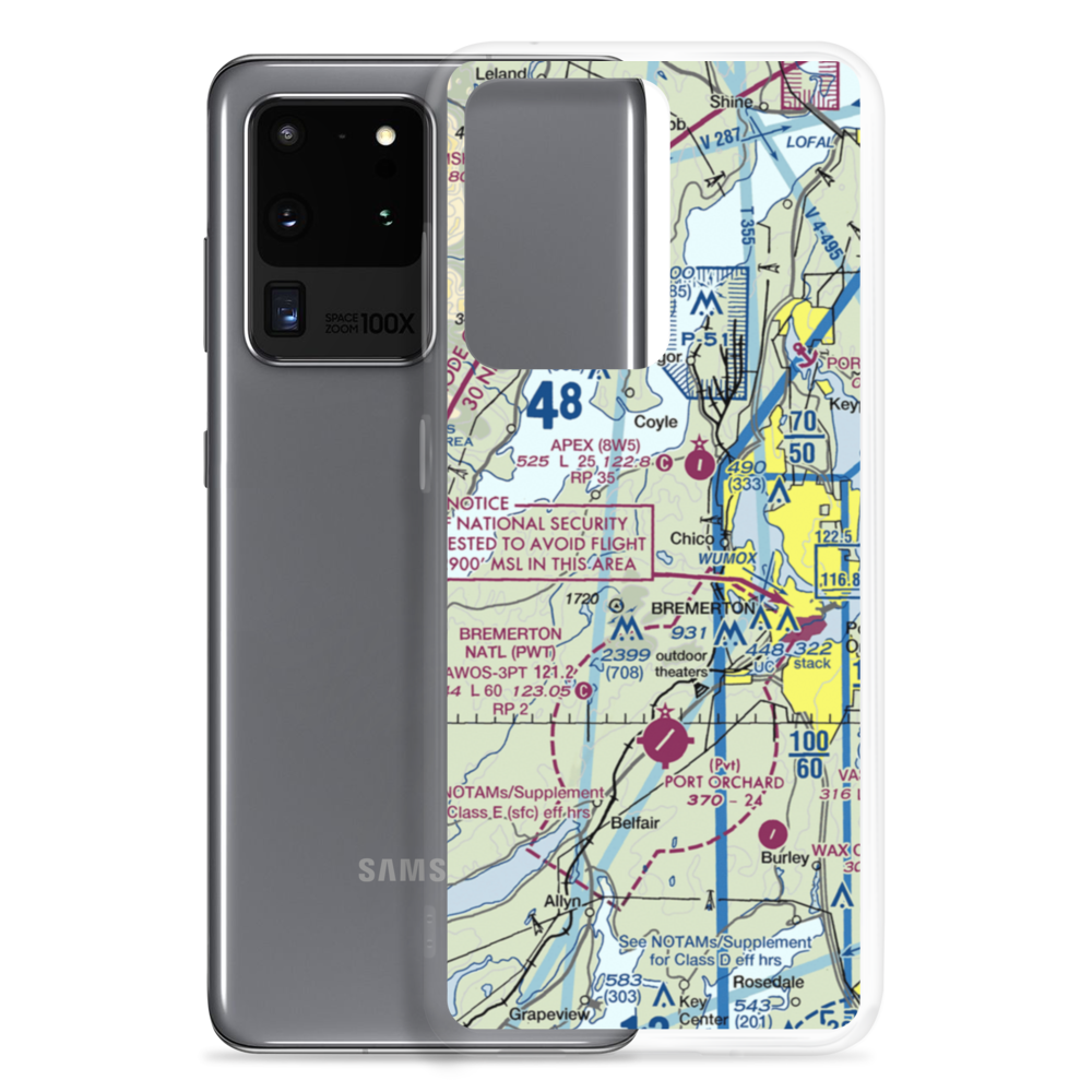 Leisureland Airpark (WA96) VFR Sectional Samsung Case Samsung Galaxy S20 Ultra model shown