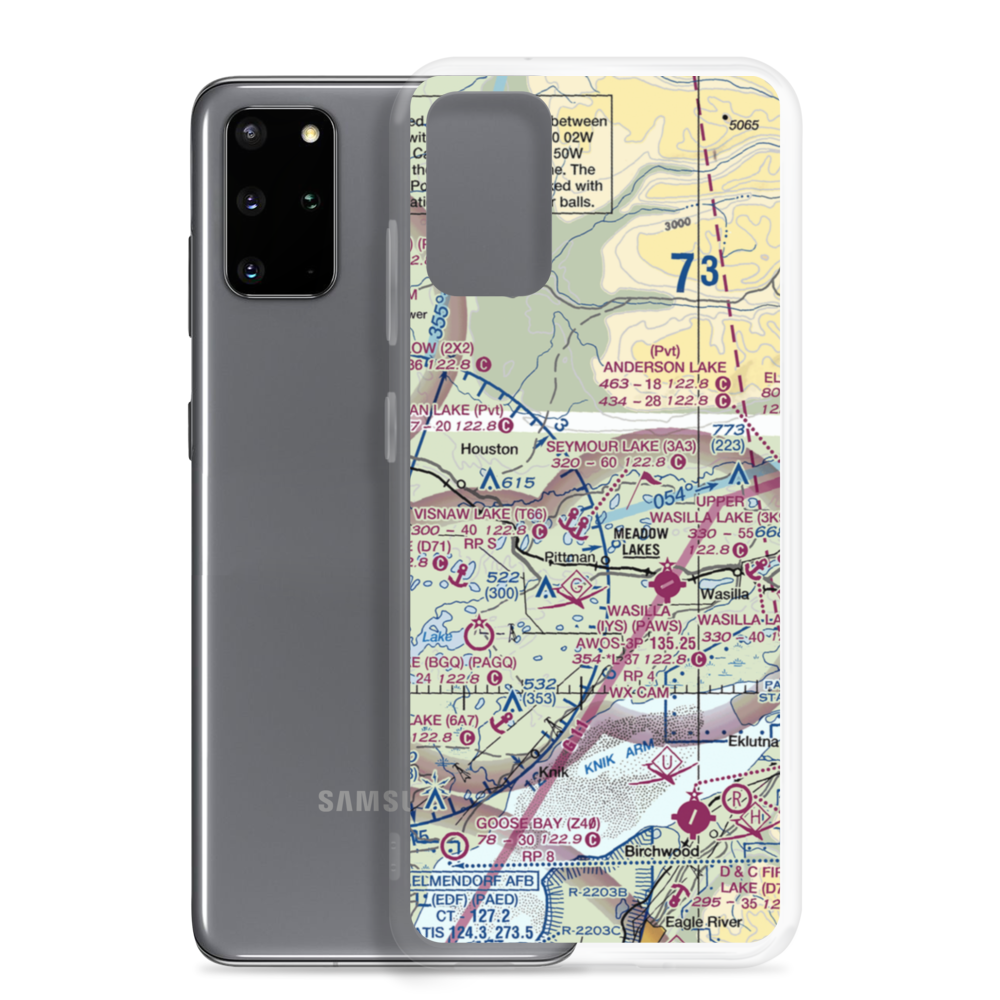 Leisurewood Airstrip Owners Assoc Airport (9AK6) VFR Sectional Samsung Case Samsung Galaxy S20 Plus model shown