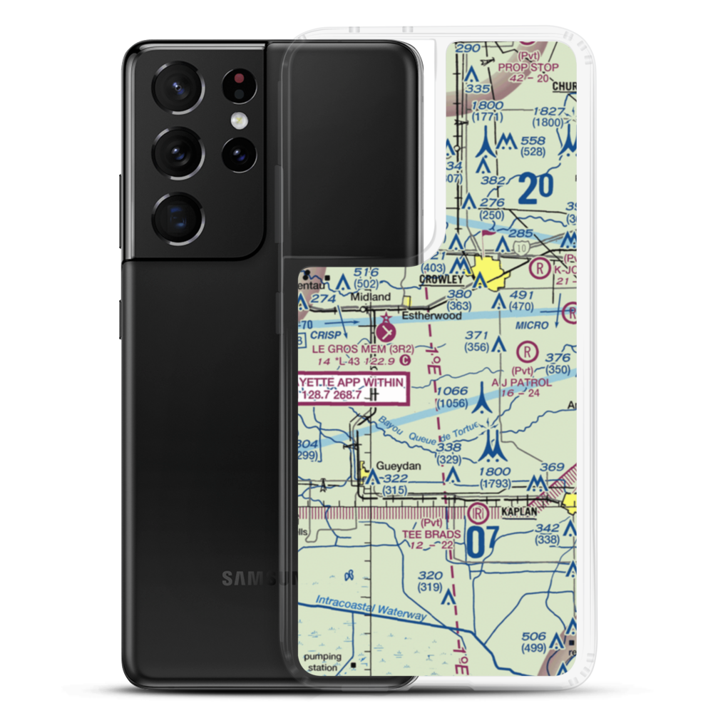 Lejeune Airport (00LS) VFR Sectional Samsung Case Samsung Galaxy S21 Ultra model shown