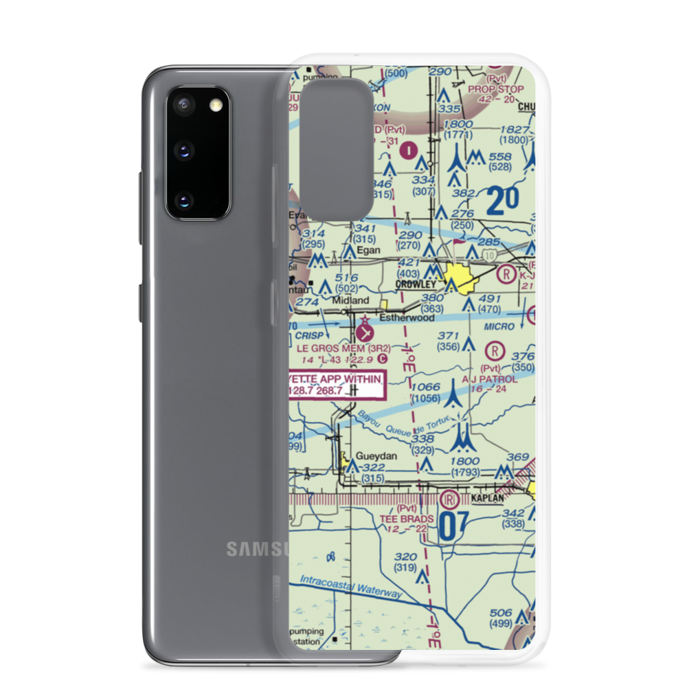 Lejeune Airport (00LS) VFR Sectional Samsung Case Samsung Galaxy S20 model shown