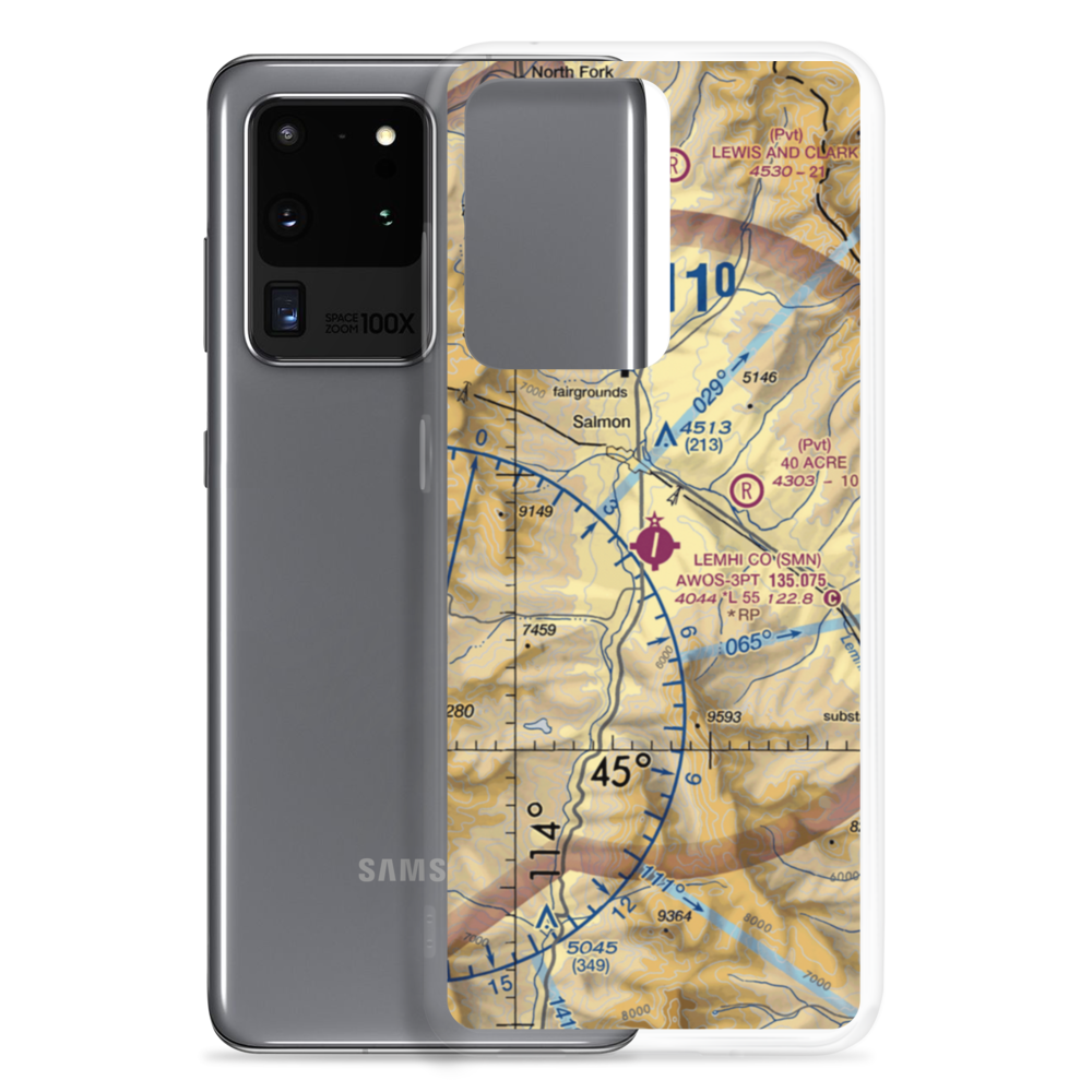 Lemhi County Airport (SMN) VFR Sectional Samsung Case Samsung Galaxy S20 Ultra model shown
