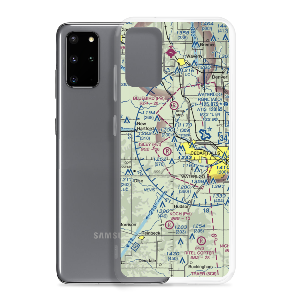 Lemons Airport (IA03) VFR Sectional Samsung Case Samsung Galaxy S20 Plus model shown