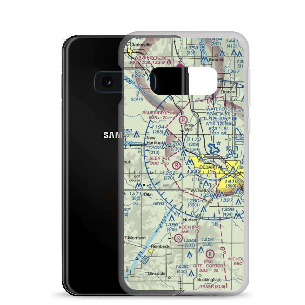 Lemons Airport (IA03) VFR Sectional Samsung Case Samsung Galaxy S10e model shown