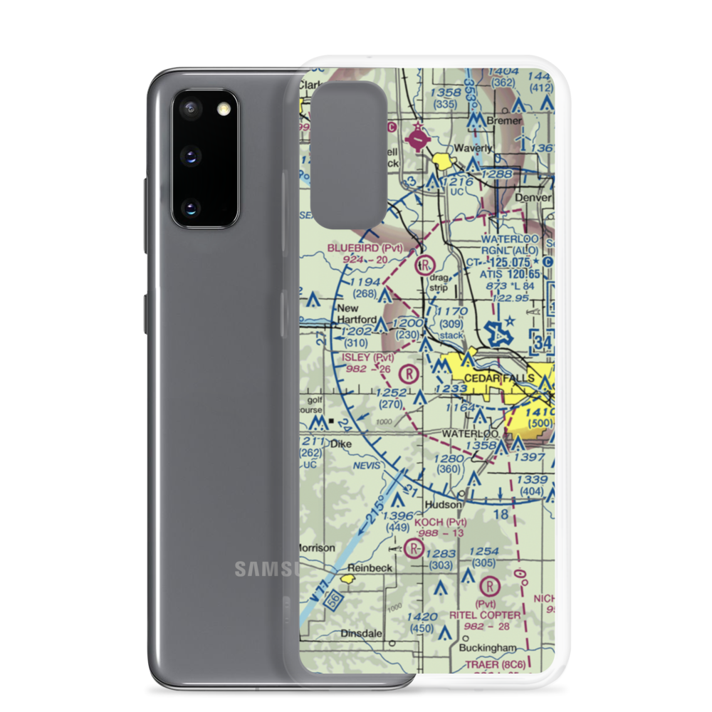 Lemons Airport (IA03) VFR Sectional Samsung Case Samsung Galaxy S20 model shown
