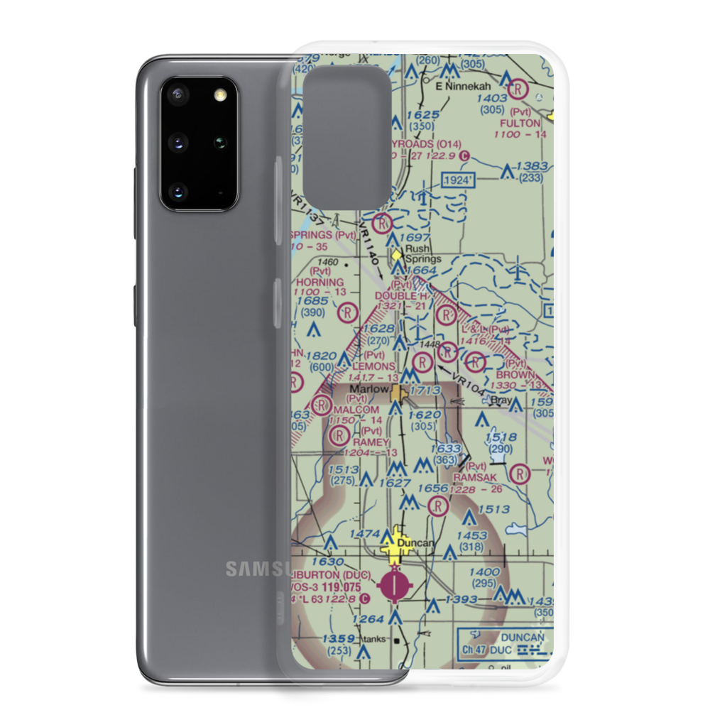 Lemons Airstrip (61OK) VFR Sectional Samsung Case Samsung Galaxy S20 Plus model shown
