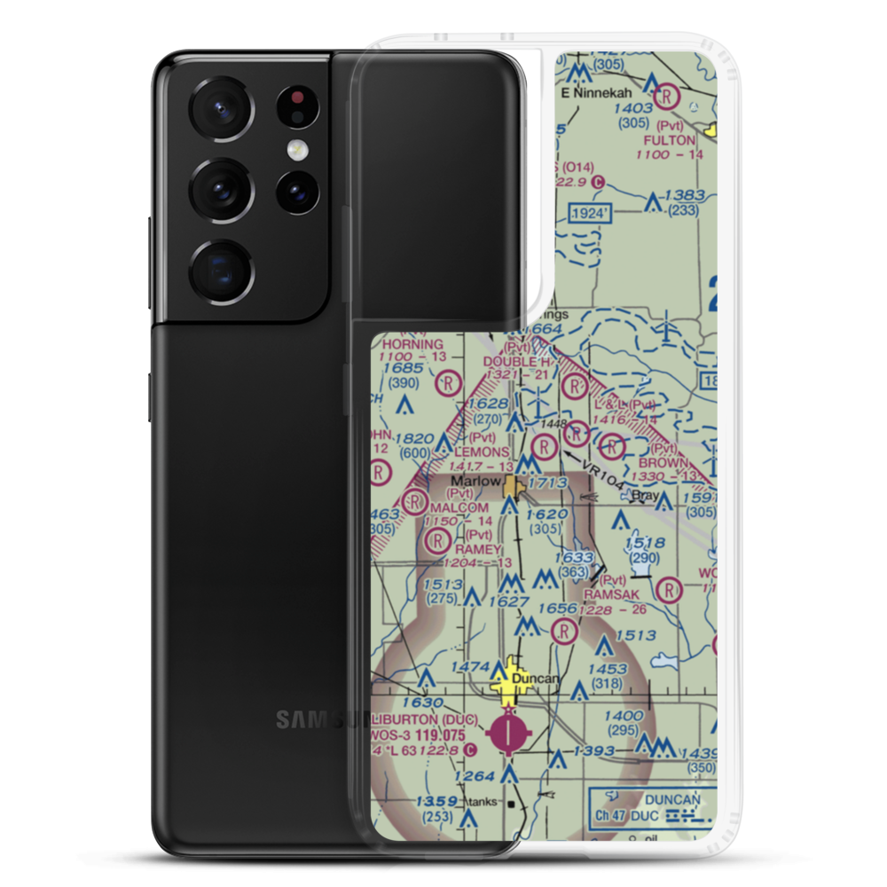 Lemons Airstrip (61OK) VFR Sectional Samsung Case Samsung Galaxy S21 Ultra model shown