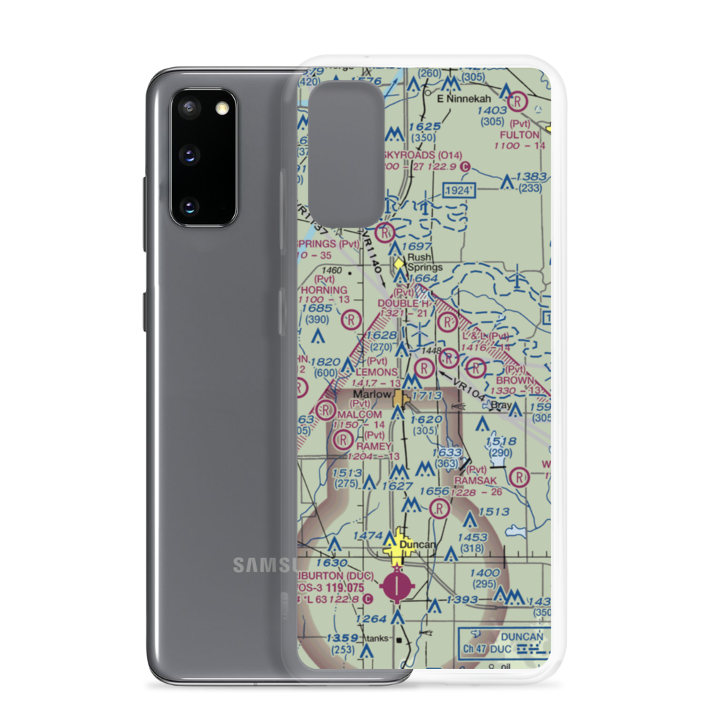 Lemons Airstrip (61OK) VFR Sectional Samsung Case Samsung Galaxy S20 model shown