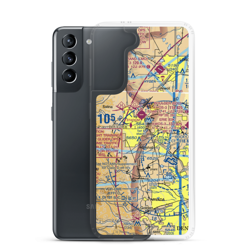 Lemons Private Strip (CO10) VFR Sectional Samsung Case Samsung Galaxy S21 model shown