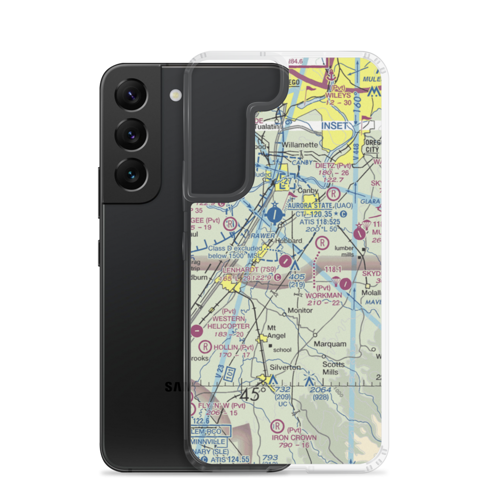 Lenhardt Airpark (7S9) VFR Sectional Samsung Case Samsung Galaxy S22 model shown