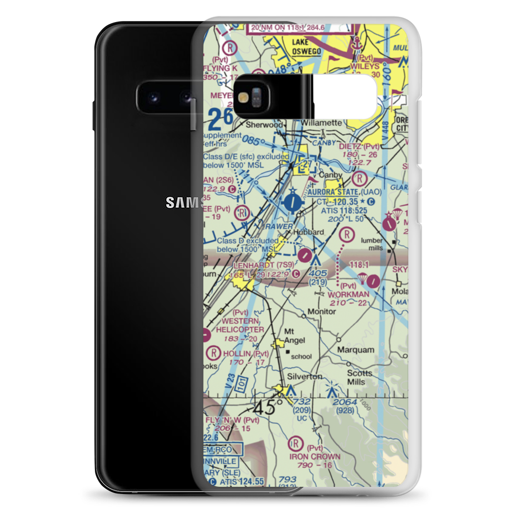 Lenhardt Airpark (7S9) VFR Sectional Samsung Case Samsung Galaxy S10+ model shown