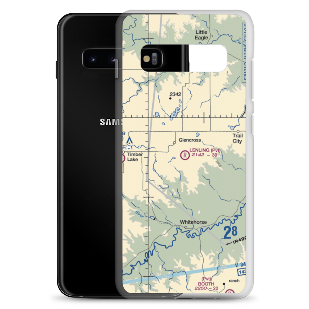 Lenling Airport (0SD0) VFR Sectional Samsung Case Samsung Galaxy S10+ model shown
