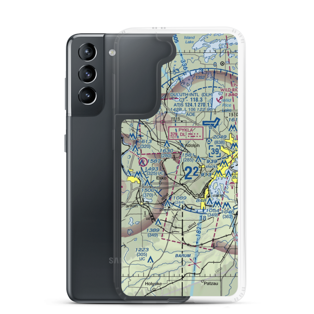 Lennartson Airport (MN92) VFR Sectional Samsung Case Samsung Galaxy S21 model shown