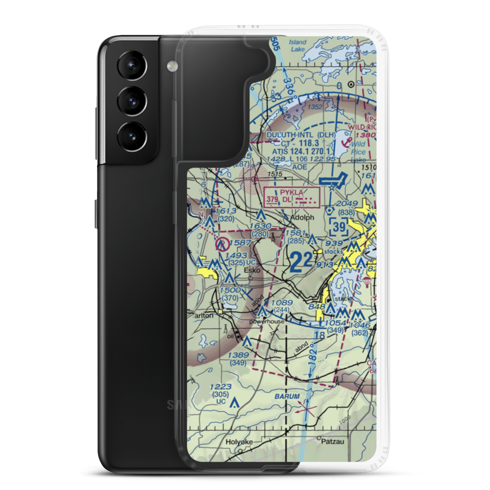 Lennartson Airport (MN92) VFR Sectional Samsung Case Samsung Galaxy S21 Plus model shown