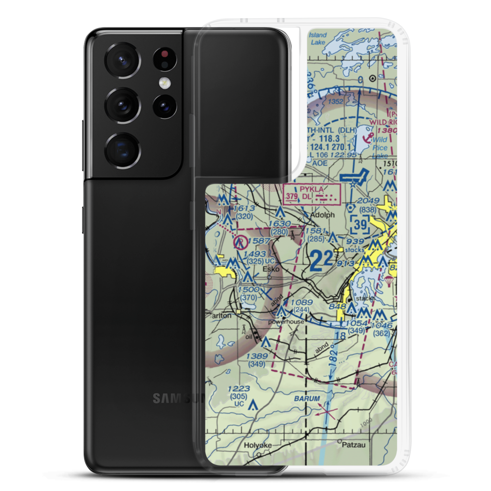 Lennartson Airport (MN92) VFR Sectional Samsung Case Samsung Galaxy S21 Ultra model shown