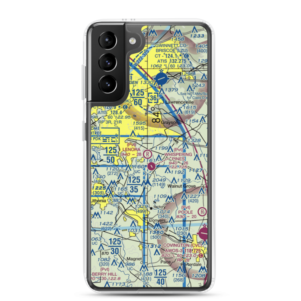 Lenora Airport (2GA9) VFR Sectional Samsung Case Samsung Galaxy S21 Plus model shown