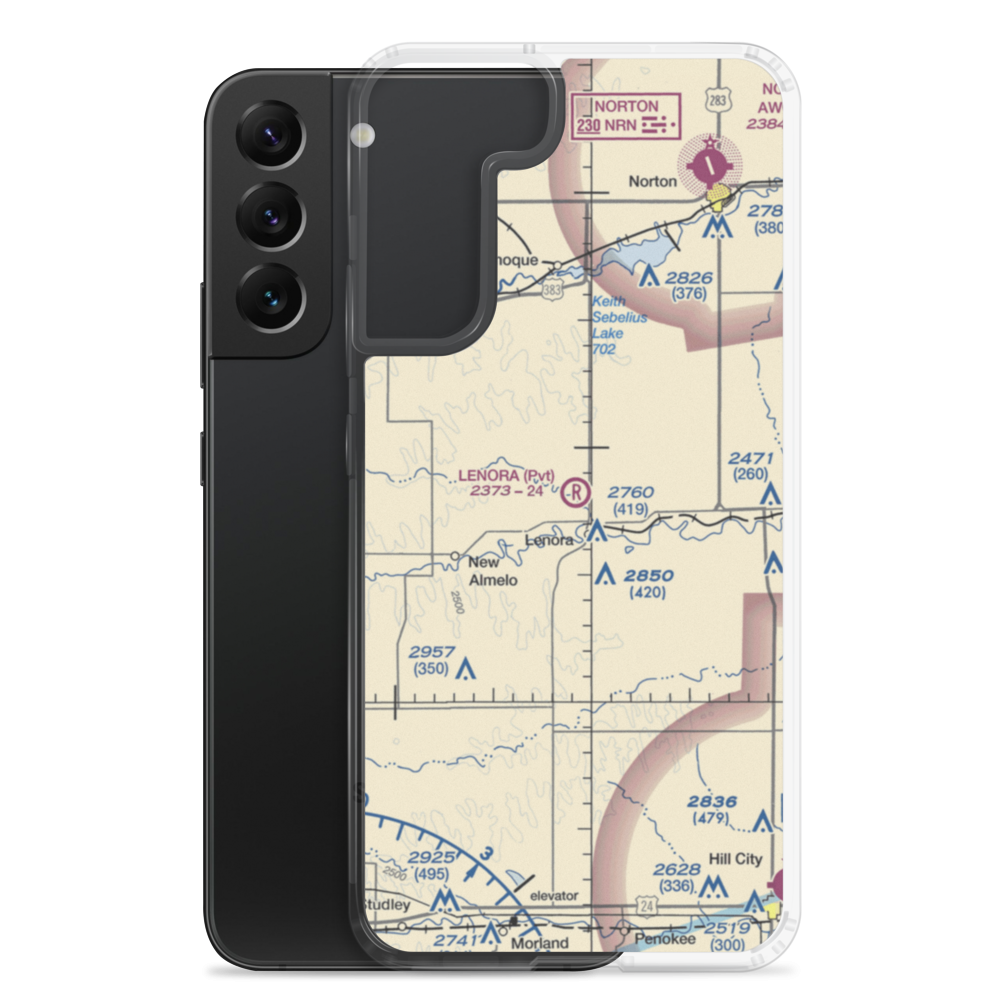 Lenora Municipal Airport (SN03) VFR Sectional Samsung Case Samsung Galaxy S22 Plus model shown