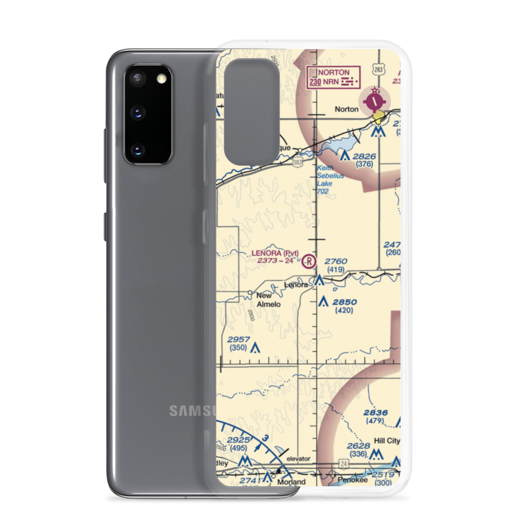 Lenora Municipal Airport (SN03) VFR Sectional Samsung Case Samsung Galaxy S20 model shown