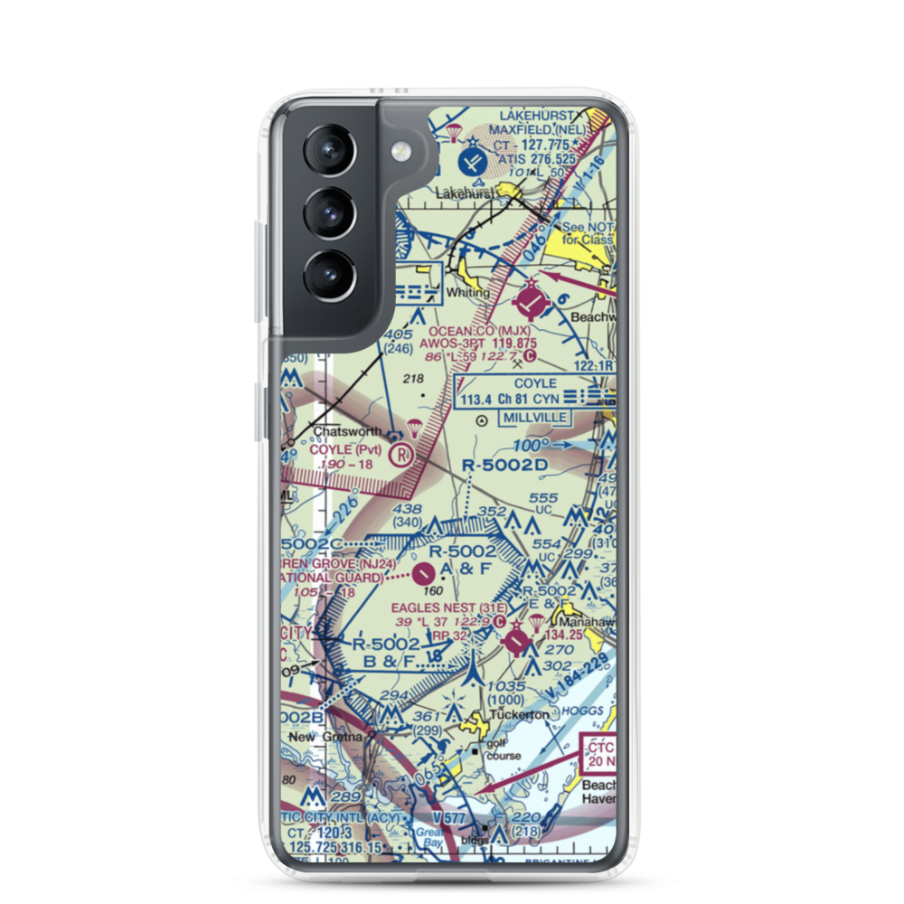 Lentine South Airport (6NJ0) VFR Sectional Samsung Case Samsung Galaxy S21 model shown