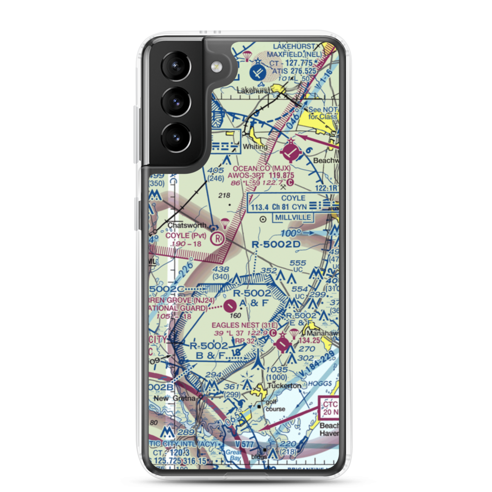 Lentine South Airport (6NJ0) VFR Sectional Samsung Case Samsung Galaxy S21 Plus model shown