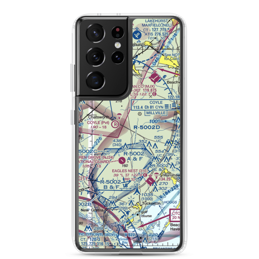 Lentine South Airport (6NJ0) VFR Sectional Samsung Case Samsung Galaxy S21 Ultra model shown