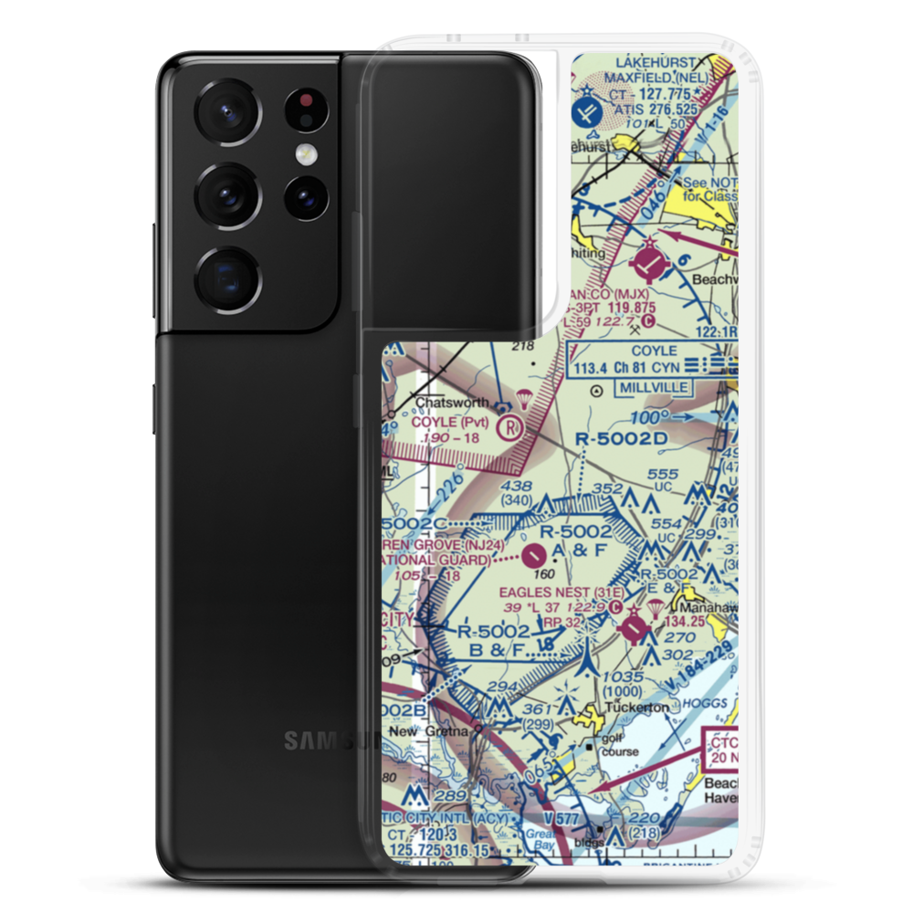 Lentine South Airport (6NJ0) VFR Sectional Samsung Case Samsung Galaxy S21 Ultra model shown