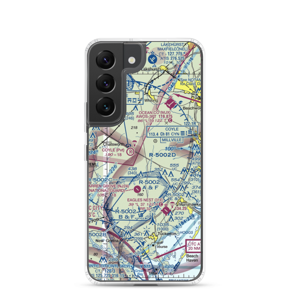 Lentine South Airport (6NJ0) VFR Sectional Samsung Case Samsung Galaxy S22 model shown